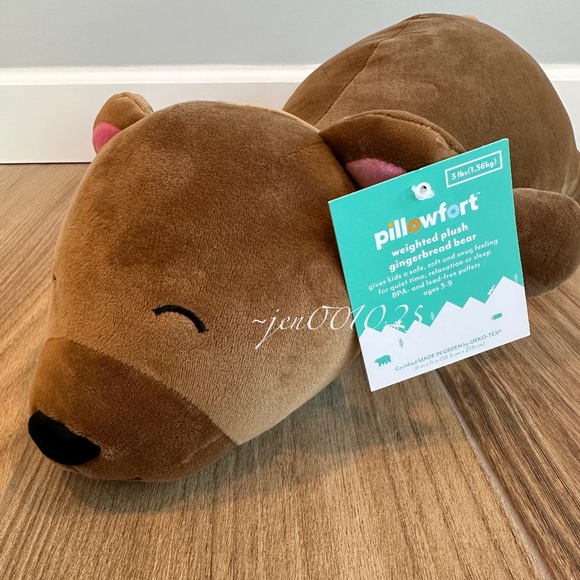 Gingerbread Bear Weighted Plush Throw Pillow - Pillowfort - Picture 11 of 11